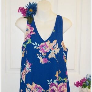 Everly Blue Floral Women's Top